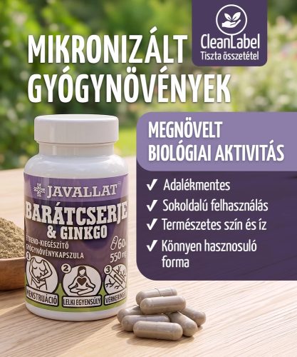 Barátcserje és Ginkgo - 60 db étrend-kiegészítő gyógynövénykapszula