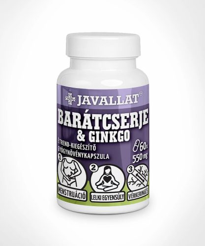 Barátcserje és Ginkgo - 60 db étrend-kiegészítő gyógynövénykapszula