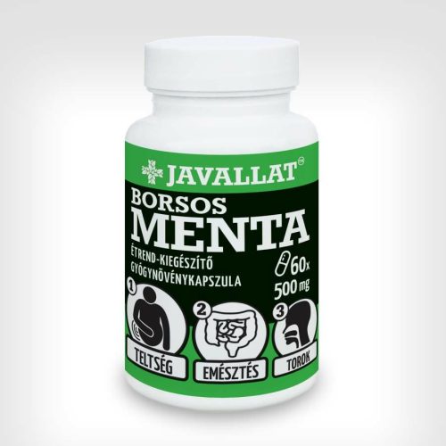 BORSOS MENTA - 60 db étrend-kiegészítő gyógynövénykapszula