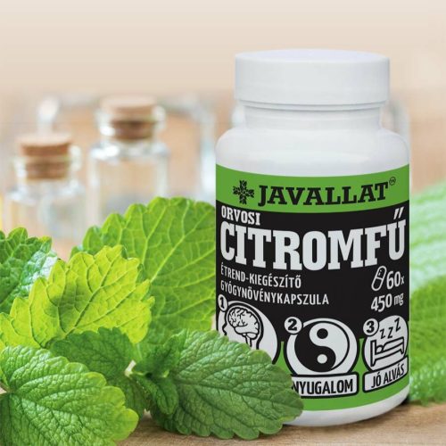 ORVOSI CITROMFŰ - 60 db étrend-kiegészítő gyógynövénykapszula