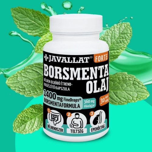 Borsmenta olaj - 60 db étrend-kiegészítő FineDrops gyógynövénykapszula