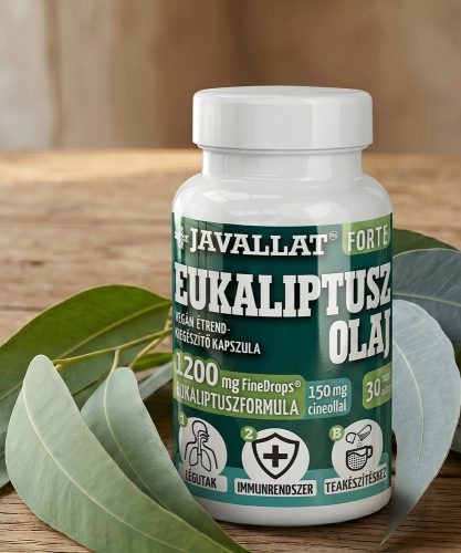 Eukaliptusz olaj + borsmenta - 60 db étrend-kiegészítő FineDrops gyógynövénykapszula