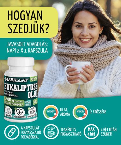 Eukaliptusz olaj + borsmenta - 60 db étrend-kiegészítő FineDrops gyógynövénykapszula