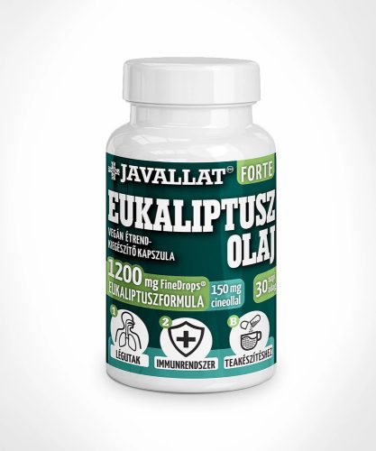 Eukaliptusz olaj + borsmenta - 60 db étrend-kiegészítő FineDrops gyógynövénykapszula