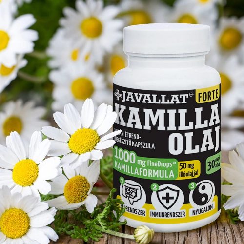 Kamilla olaj - 60 db étrend-kiegészítő FineDrops gyógynövénykapszula