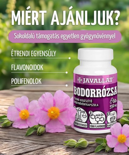 BODORRÓZSA - 60 db étrend-kiegészítő gyógynövénykapszula