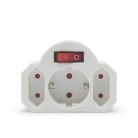 3-as fali elosztó - kapcsolóval - DELIGHT