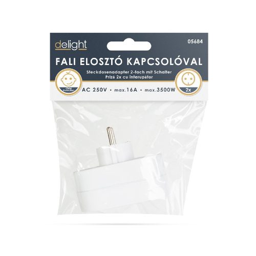 2-es fali elosztó kapcsolóval - DELIGHT