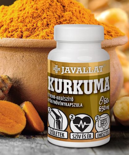 KURKUMA - 60 db étrend-kiegészítő gyógynövénykapszula