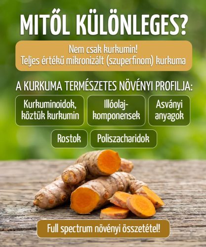 KURKUMA - 60 db étrend-kiegészítő gyógynövénykapszula