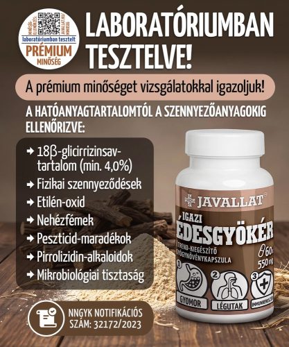 IGAZI ÉDESGYÖKÉR - 60 db étrend-kiegészítő gyógynövénykapszula
