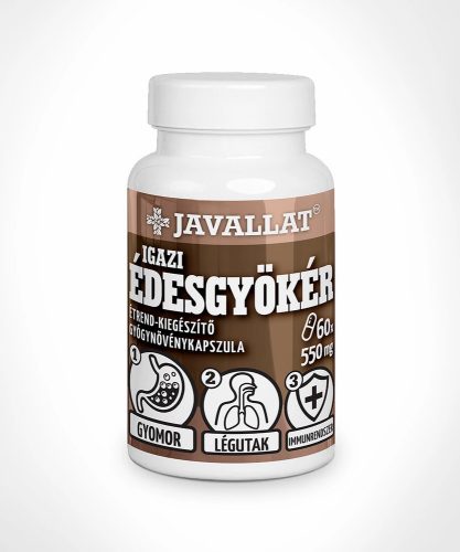 IGAZI ÉDESGYÖKÉR - 60 db étrend-kiegészítő gyógynövénykapszula