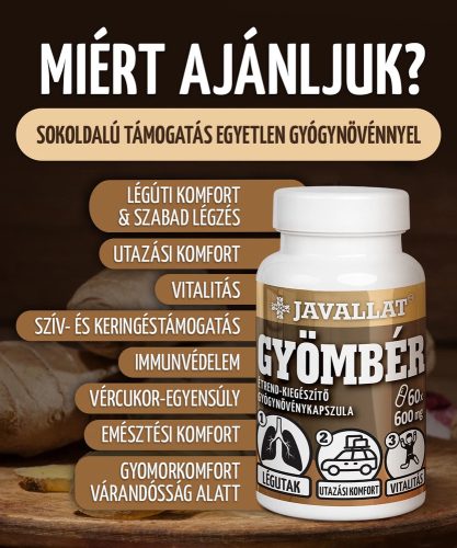 GYÖMBÉR - 60 db étrend-kiegészítő gyógynövénykapszula