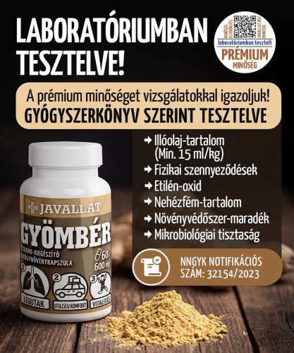 GYÖMBÉR - 60 db étrend-kiegészítő gyógynövénykapszula