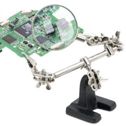   Paneltartó nagyítóval és krokodilcsipeszekkel - FAHRENHEIT