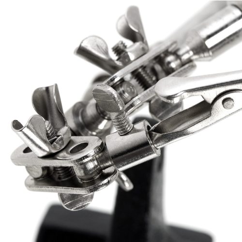 Paneltartó nagyítóval és krokodilcsipeszekkel - FAHRENHEIT