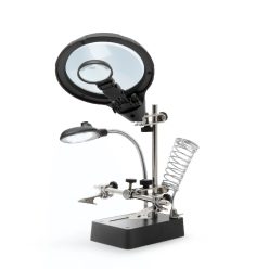   Paneltartó nagyítóval, világítással és krokodilcsipeszekkel - FAHRENHEIT