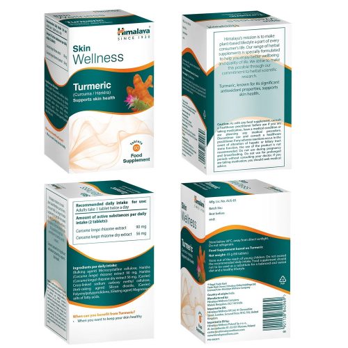 Kurkuma - 60 db étrend-kiegészítő tabletta - HIMALAYA