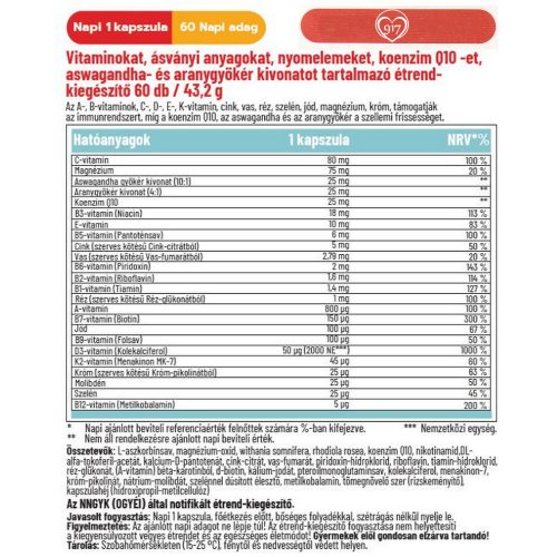 Multivitamin Aktív - 60 db étrend-kiegészítő kapszula - Dr. Herz