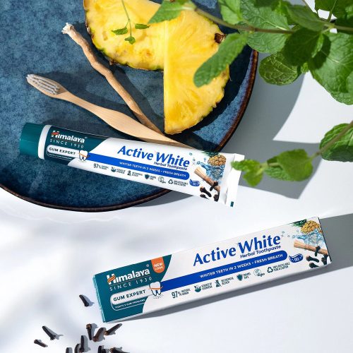 Fogfehérítő és frissítő fogkrémgél 75 ml - ACTIVE WHITE - HIMALAYA