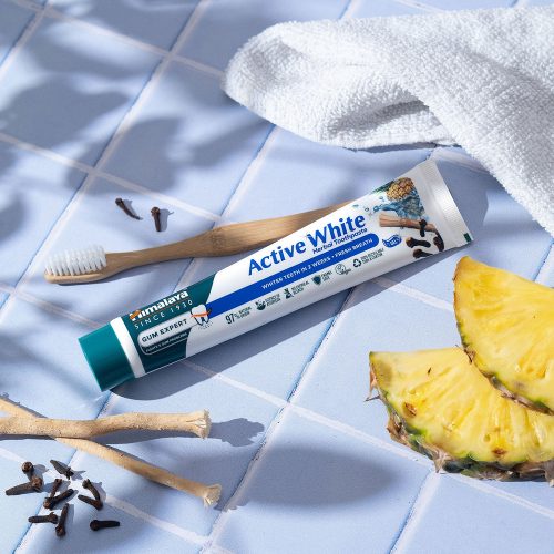 Fogfehérítő és frissítő fogkrémgél 75 ml - ACTIVE WHITE - HIMALAYA