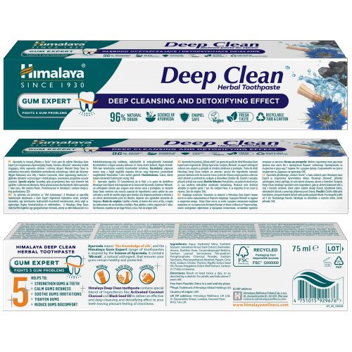 Faszenes gyógynövényes fogkrém 75 ml - DEEP CLEAN - HIMALAYA