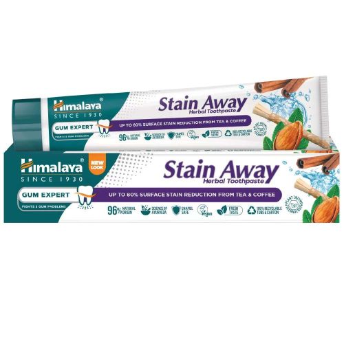Fogfehérítő és folteltávolító gyógynövényes fogkrém 75 ml - STAIN AWAY - HIMALAYA