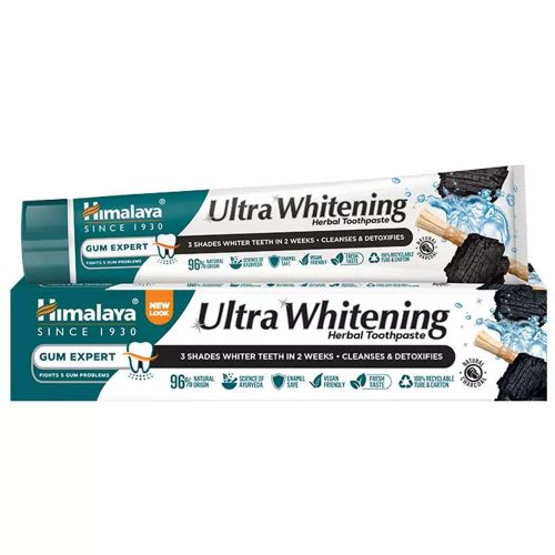 Fogfehérítő gyógynövényes, faszenes fogkrém 75 ml - ULTRA WHITENING - HIMALAYA 