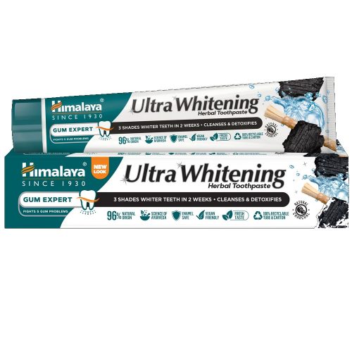 Fogfehérítő gyógynövényes, faszenes fogkrém 75 ml - ULTRA WHITENING - HIMALAYA 