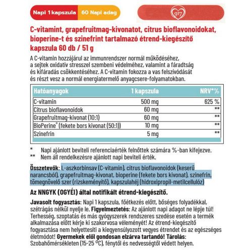 Grapefruitmag Plus kivonat - 60 db étrend-kiegészítő kapszula - Dr. Herz