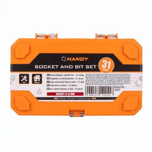 Dugókulcs és bitfej készlet - 31 részes - HANDY