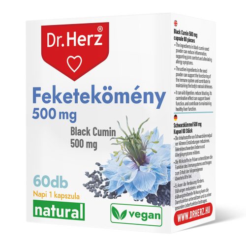 Feketeköménymag őrlemény 500 mg - 60 db étrend-kiegészítő kapszula - Dr. Herz
