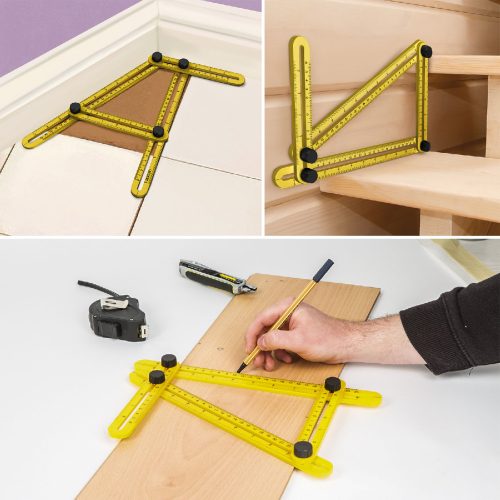 Négyoldalú vonalzó, szögmásoló - HANDY