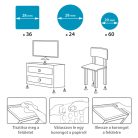 Filcpárna szett, öntapadós 120 db-os - FAMILY