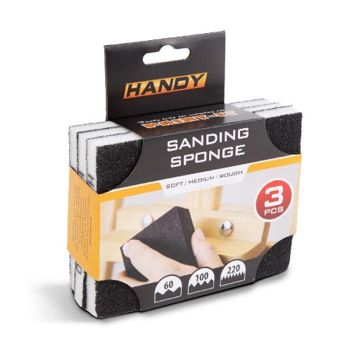 Csiszolószivacs szett - 125x100x12 mm - 3 db - HANDY