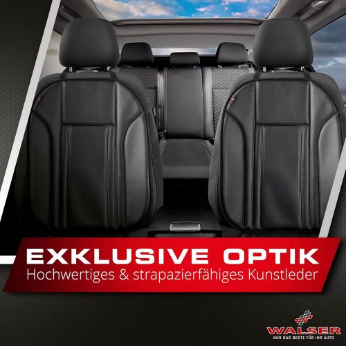Ülésvédő - ECO bőr - RAVENNA - fekete - WALSER