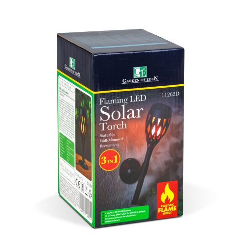 Szolár lámpa - lángeffekt - 9x41 cm - Garden of Eden
