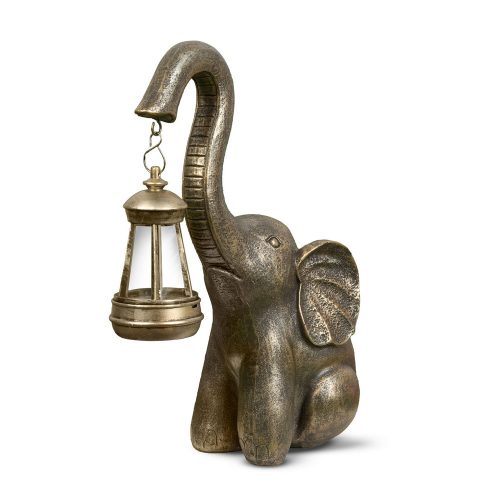 Szolár lámpa - antik hatású ELEFÁNT - 30,5 cm - Garden of Eden
