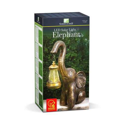 Szolár lámpa - antik hatású ELEFÁNT - 30,5 cm - Garden of Eden