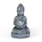 Buddha szobor - szolárlámpa - 20 cm - hidegfehér LED lámpával