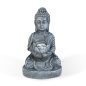   Buddha szobor - szolárlámpa - 20 cm - hidegfehér LED lámpával