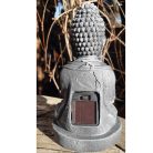 Buddha szobor - szolárlámpa - 20 cm - hidegfehér LED lámpával
