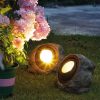 Szolár szikla lámpa - hidegfehér SMD LED - 20x12x16 cm