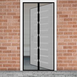   Szúnyogháló függöny ajtóra mágneses 100x210 cm fekete - 11398BK
