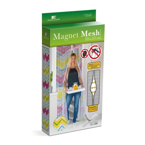 Szúnyogháló függöny ajtóra mágneses 100x210 cm mintás - 11398N
