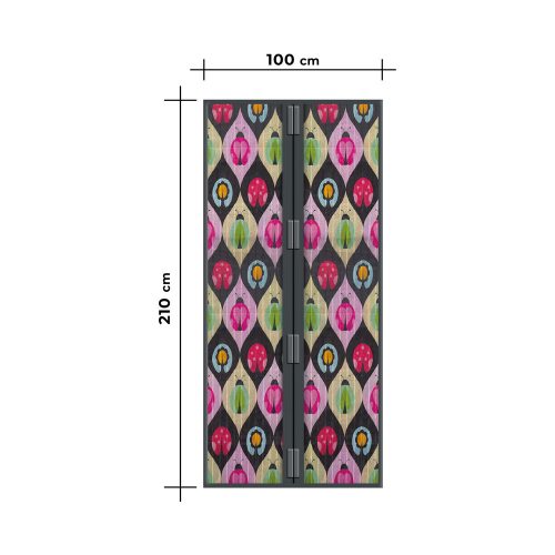 Szúnyogháló függöny ajtóra mágneses 100x210 cm mintás - 11398R