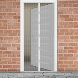   Szúnyogháló függöny ajtóra mágneses 100x210 cm fehér - 11398WH