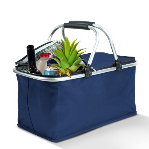 Thermo összecsukható bevásárlókosár - 49x28x25 cm - 21 L - kék