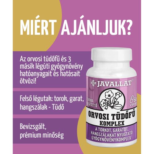 ORVOSI TÜDŐFŰ KOMPLEX - 60 db étrend-kiegészítő gyógynövénykapszula