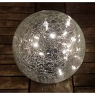 Szolár üveggömb, leszúrható - 10 cm, 10 melegfehér LED-es